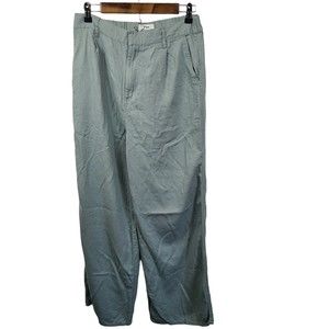 Cotton On Blue Wide Leg Linen Blend Lagenlook Pant 6